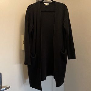 Long dark gray cardigan